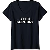 Womens Tech Support V-Neck T-Shirt