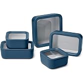 Caraway 13-Piece Glass Food Storage Container Set | Easy to Store, Non-Toxic Lunch Box, with Glass Lids, Organizer, Navy