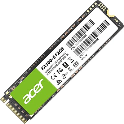 Acer FA100 M.2 2280 SSD 512GB PCIe 3.0 NVMe HMB SLC Cache