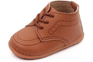 AGJ Baby Boys Girls Oxford Dress Shoes Infant Toddler PU Leather Soft Sole Wedding Walking Non-Slip Shoe