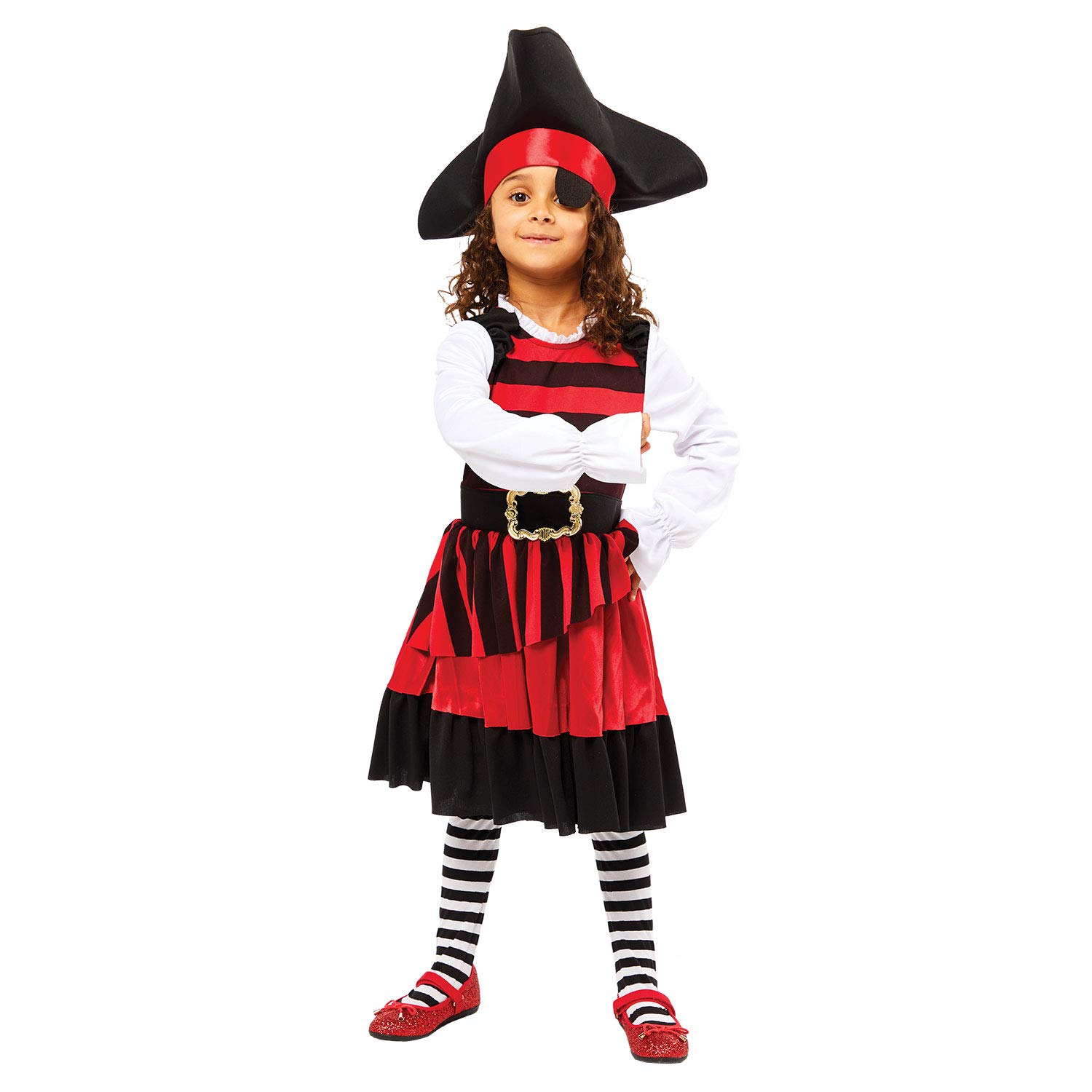 (PKT) (Fix 12/12) (9907223) Child Girls Pirate Lass Costume (3-4yr)