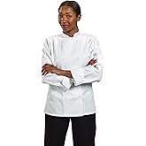 Mercer Culinary M60020WHM Millennia Women's Cook Jacket with Traditional Buttons, Medium, White