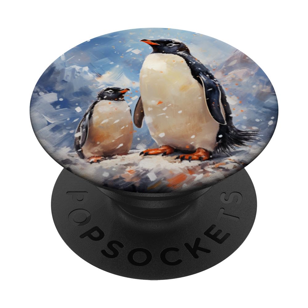 Penguins in the Snow PopSockets Swappable PopGrip