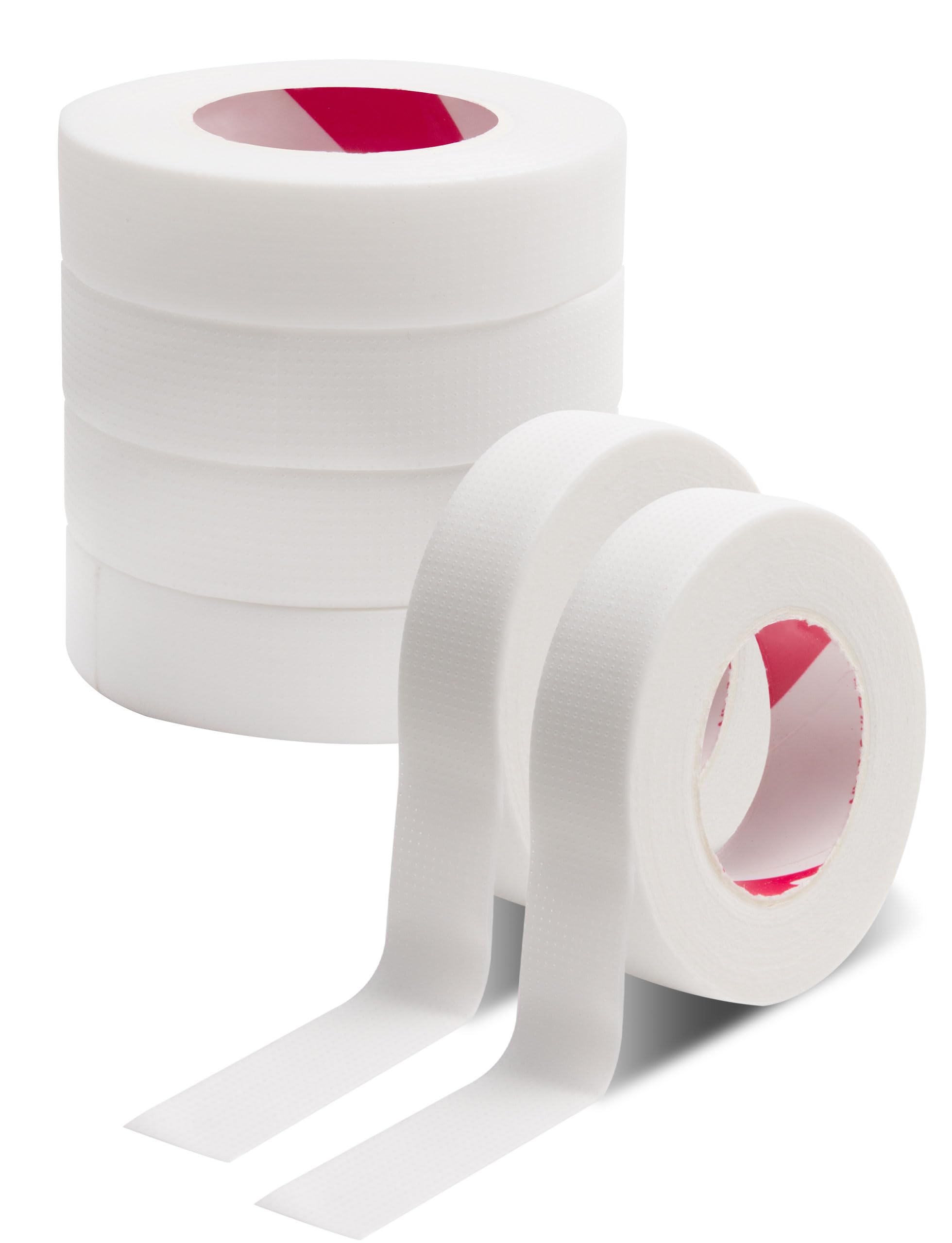 fenshine Lash Tape, PE Micropore Medical Tape for Eyelash Extension, Fabric For False Eyelash Patch Makeup Tool (6 Rolls Japan MIcropore Soft)