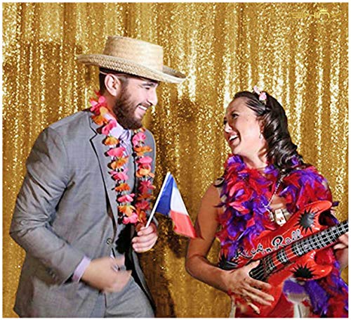 Gold Shimmer Sequin Fabric Photography Backdrop (4FTX6FT)