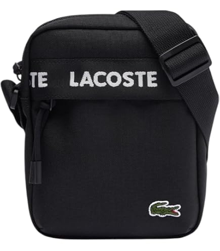 Amazon.com: Lacoste Unisex Neocroc Crossbody Bag, Black, One Size