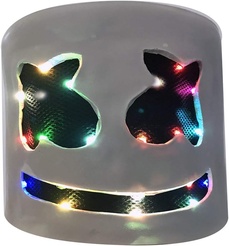 yacn DJ Helmet&DJ Led Mask ,Music Festival Full Head Helmets Latex Mask (lamp)