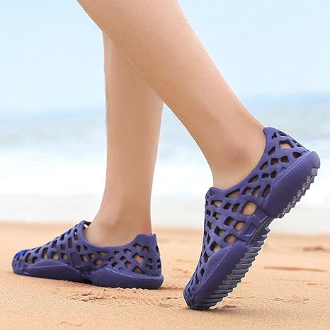 Amazon Co Jp Zjouj レインブーツ 夏用 メンズ 通気性 軽量 ウェーディングシューズ メンズ レディース アウトドア 防水 ゴム レインブーツ ビーチホールシューズ 43 Yards ブルー Zjouj 000 ホーム キッチン