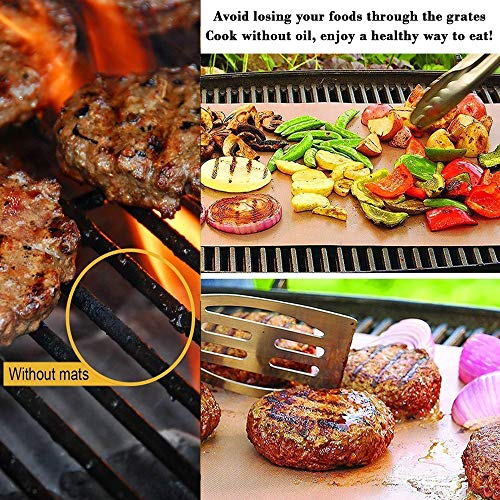 KOLIFEGOODS Grill Mat, 5PCS BBQ Baking Mat NonStick Reusable Cooking