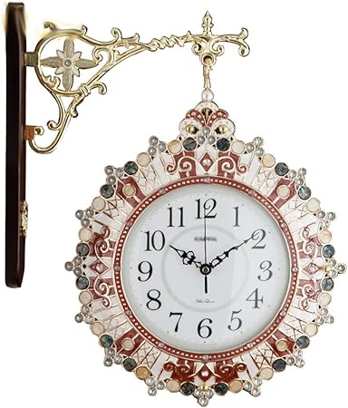 Yongmei Reloj De Pared Reloj De Pared De Doble Cara Para Sala De