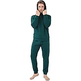 DAVID ARCHY Men's Pajama Sets Fleece Hooded Pajamas Soft & Warm Long sleepwear Pjs Sets with Pockets