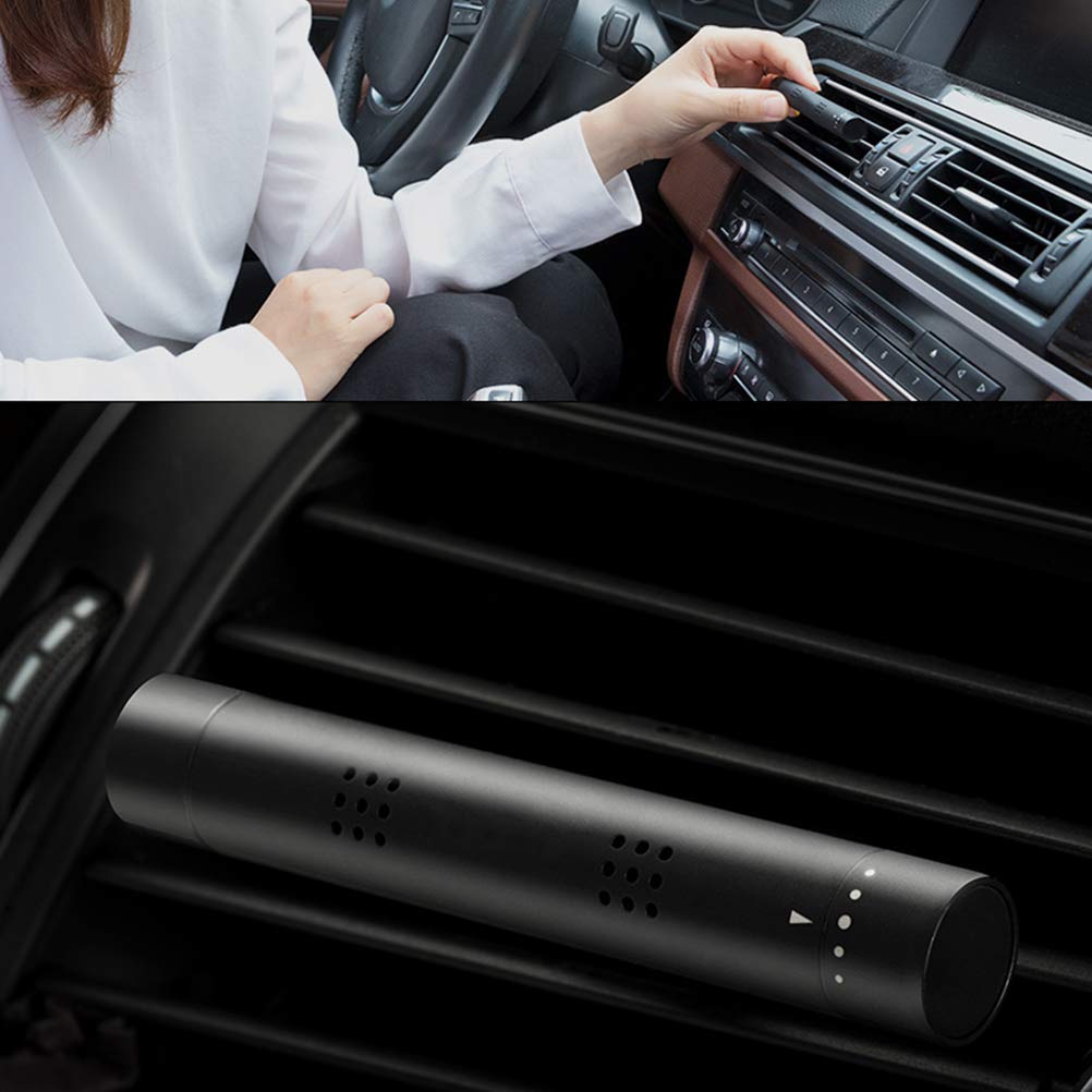 BUYGOO Auto Lufterfrischer Luftreiniger Duftspender Innenraum Aluminium duft für Auto lüftung mit 5 Duftstäbchen effektiv automatisch Verteilung Klimaanlage Geruchsbeseitigung Lüftungsgitter 7