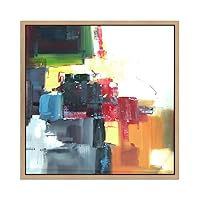 SIGNWIN Framed Canvas Wall Art Colorful Texture Canvas Prints Home Artwork Decoration for Living Room,Bedroom - 16x16 inches