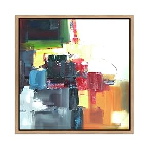 SIGNWIN Framed Canvas Wall Art Colorful Texture Canvas...