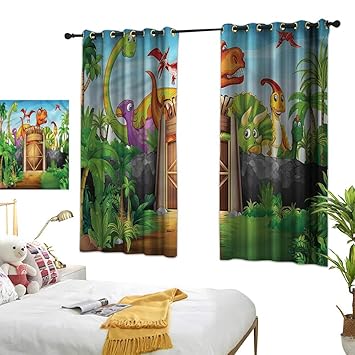 Amazon Com Lewiscoleridge Bedroom Curtains 2 Panel Sets Zoo