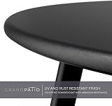 Grand patio Round Outdoor Side Table Lightweight Adjustable Black view 5