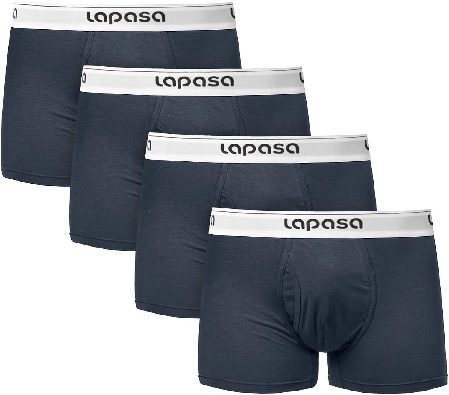 LAPASA Men’s Boxer Brief Cotton Underwear Trunk Shorts 4 Pack & 2 Pack