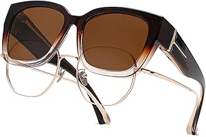 Trendy Polarized Sunglasses Over Glasses for Men Women,Retro Sun Glasses Stylish Frame #7511