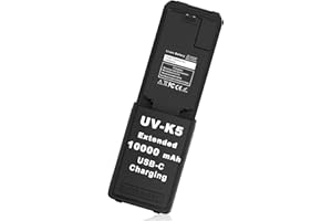 UV-K5/UV-K6 Enlarge Battery Walkie Talkie 10000mAh High Capacity Battery Pack Type-C Charge for UV-K58 UV-5R Plus Two WayRadi
