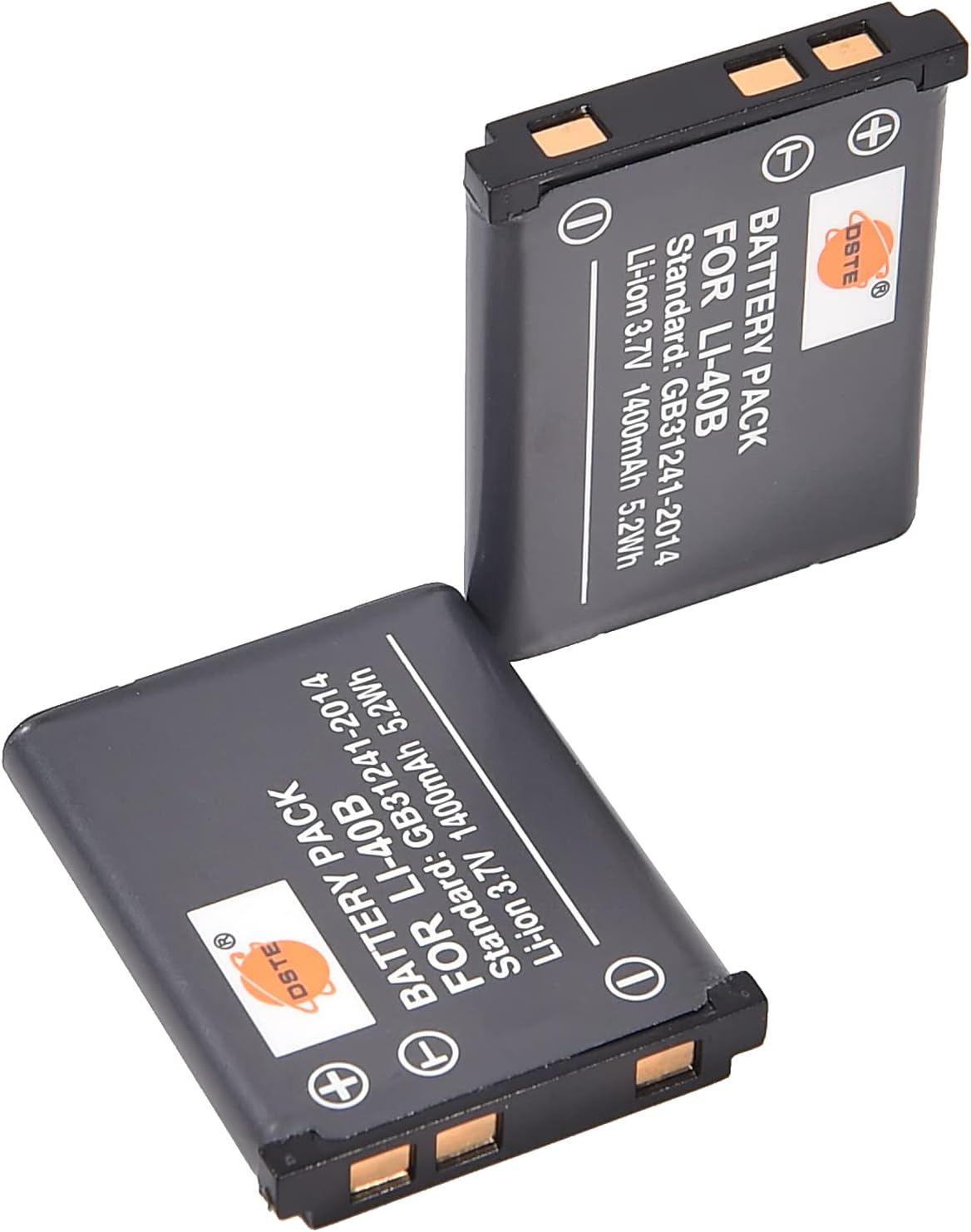 DSTE® 2x Li-40B Rechargebale Li-ion Battery for Olympus D-630 D-720 D-725 IR-300 FE-20 FE-150 FE-160 FE-190 FE-220 FE-230 FE-240 FE-250 FE-280 FE-290 FE-300 FE-320 FE-330 FE-340 FE-350 FE-360 FE-3000 FE-3010 FE-4000 Stylus 550WP 700 710 720SW 725SW 730 740 750 760 770SW 780 Tough 3000 TG-310 TG-320 VG-165 VG-180 VH-210 VR-310 VR-320 VR-325 VR-330 X-560WP X-600 X-730 X-785 X-790 X-795 X-800 X-835