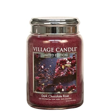Village Candle Tradition Jar Large 626 g Dark Chocolate Rose LE