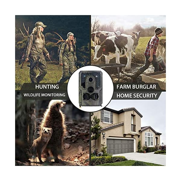 XUMU Wildkamera Jagdkamera, 12 MP, 1080P HD, wasserdichte Trail-Kamera mit 120° Weitwinkel, bewegungsaktivierte… – Bild 7