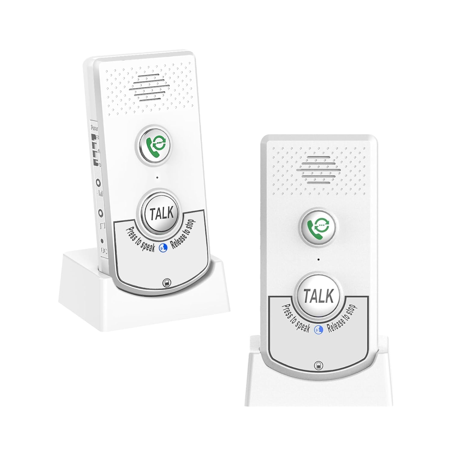 Photo 1 of 2 Way Voice Intercom, Long Range Wireless Intercomunicador Home Communication System Doorbell Unit, 100m Range Indoor Intercoms Calling System Room to Room Intercom for House, Hospital, Hotel