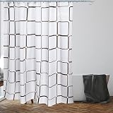 VIROSA Squares Shower Curtain 180x180 cm Water Repellent Polyester view 1