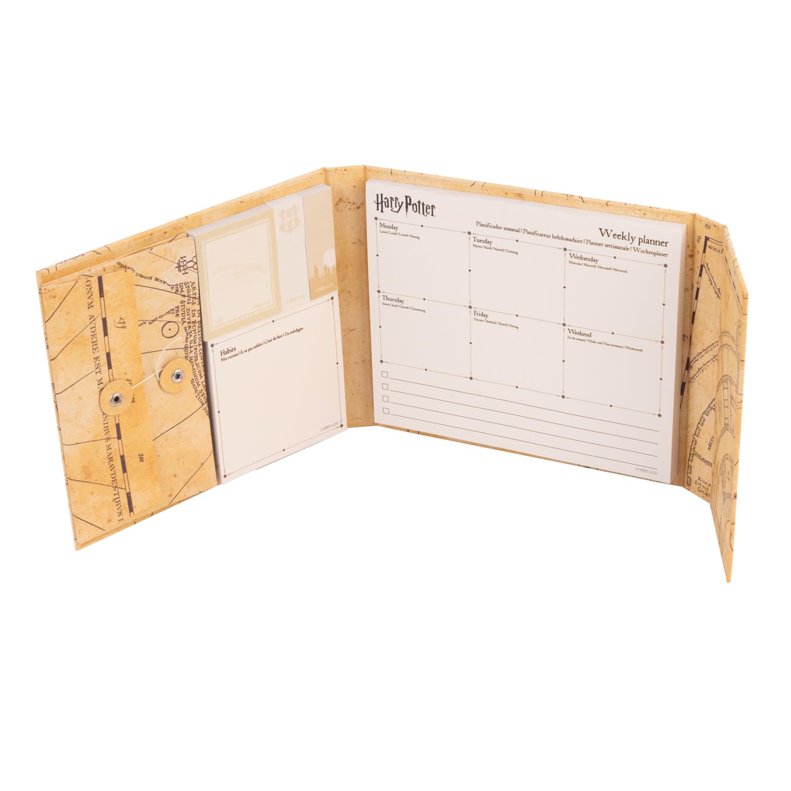 Grupo Erik Weekly Planner & Sticky Notes Set - Harry Potter Stationery | 5 Notepads In Different Sizes & Envelope | Cute Sticky Notes, Harry Potter Gifts Under 15 Pounds