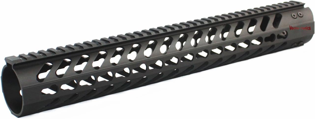TAC Vector Optics GEN 2 7'' 10'' 12'' 15'' Free Float .223 Keymod Handguard Rail Mount with Detachable Picatinny Rails Steel Barrel Nut Color Black