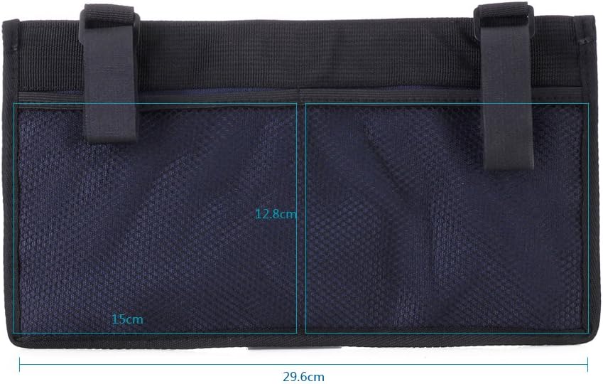 Walker Bag Wheelchair Electric Scooter Bag Travel Carry Bag Pouch Armrest Side Organizer Mesh Storage Cover - Fits Most Bed Rail, Scooters, Walker, Power & Manual Electric Wheelchair (Dark Blue): Health & Personal Care