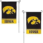 Desert Cactus University of Iowa UI Garden Flag – 19 x 12 inch Iowa Hawkeyes Banner, For Outdoor Display and Events (Design A)