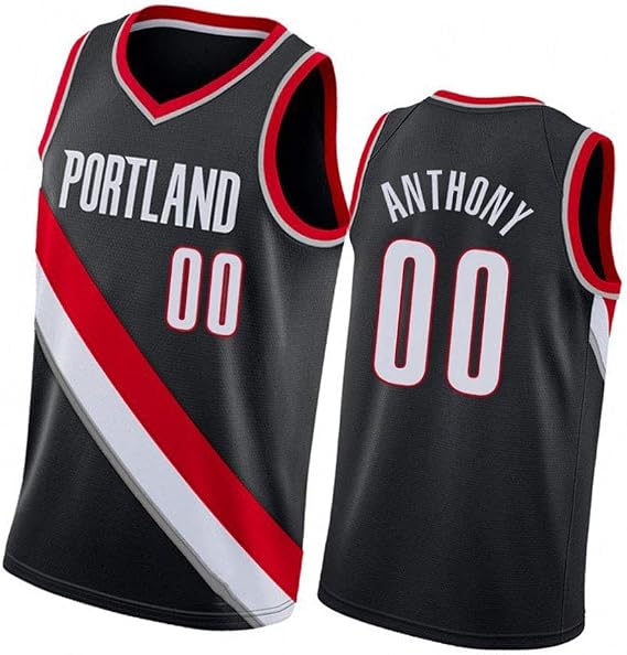 Maillot de Baloncesto Carmelo Anthony para Hombre, Portland Trail Blazers 00 Ropa Deportiva