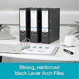 Elba A4 Lever Arch Files Black Cloud Effect 80 mm Spine Pack of 3 view 4