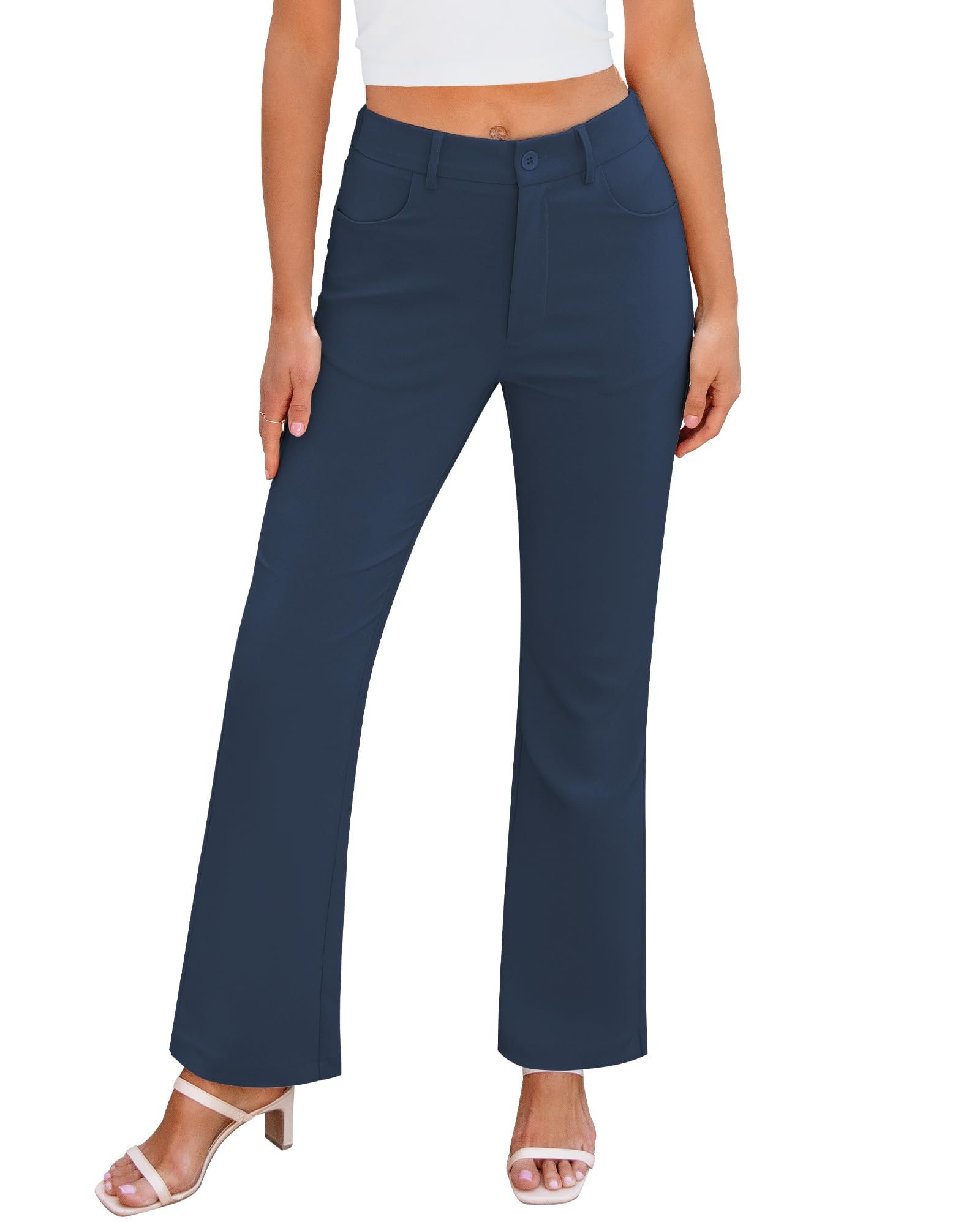 Photo 1 of GRAPENT Blue Pants Women's Business Casual Clothing Dark Blue Size Large US 12 to 14