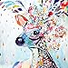 Ingooood- Jigsaw Puzzle- Fantasy Series- Flower Raindrop Colourful Deer - 1000 Pieces for Adult