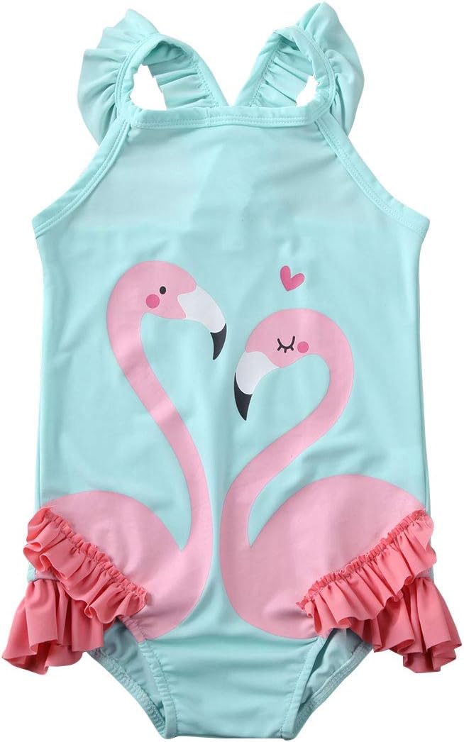 Baby Girls Swimsuits Sleeveless One-Piece Toddler Bathing Suits
