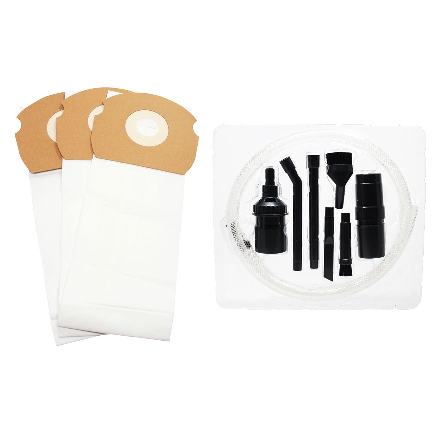 UpStart Battery 3 Replacement Eureka Airspeed AS1052AX Vacuum Bags with 7-Piece Micro Vacuum Attachment Kit - Compatible Eureka 68155, AS Vacuum Bags