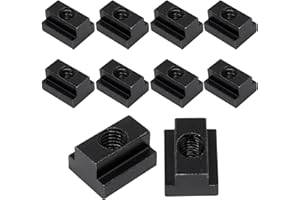 S SYDIEN T Slot Nuts 10pcs, M8 Threads Black Oxide Finish Hardware Sliding Nuts Used for Machines Tool Tables, Grade 8.8