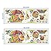 ElecMotive Penguins Clouds Bear Giraffe on Colorful Balloons Decorative Peel & Stick Wall Art Sticker Decals Kids Boys Nursery Wall Art Room Decor (Colorful Balloons)