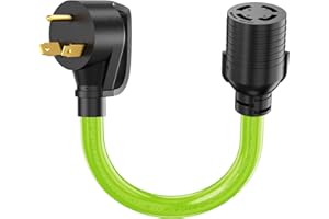 CircleRiver 30 Amp Generator Adapter, TT-30P Male to L14-30R Female, House to Generator Cord, 10 Gauge STW