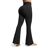Olmlmt Flare Leggings for Women Butt Lifting - Crossover High Waisted Buttery Soft Gym Workout Yoga Pants