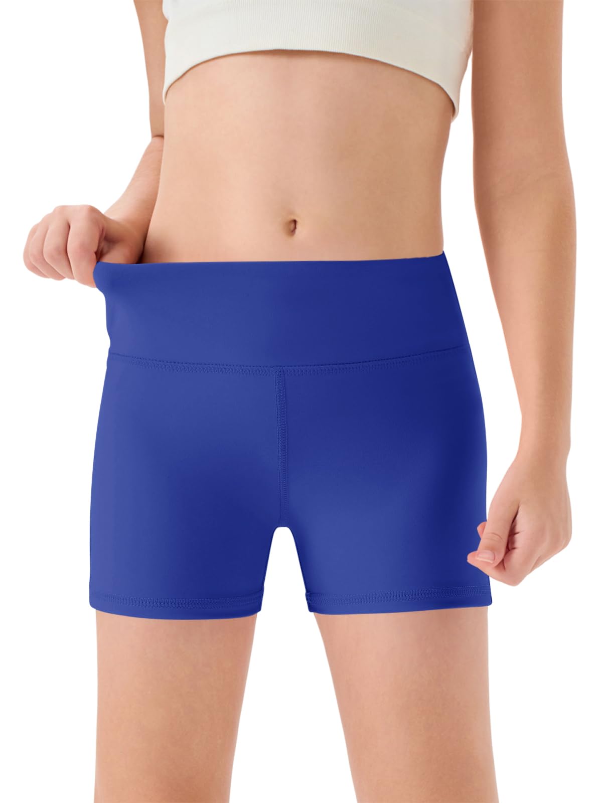 Haloumoning Girls Athletic Shorts Kids High Waisted