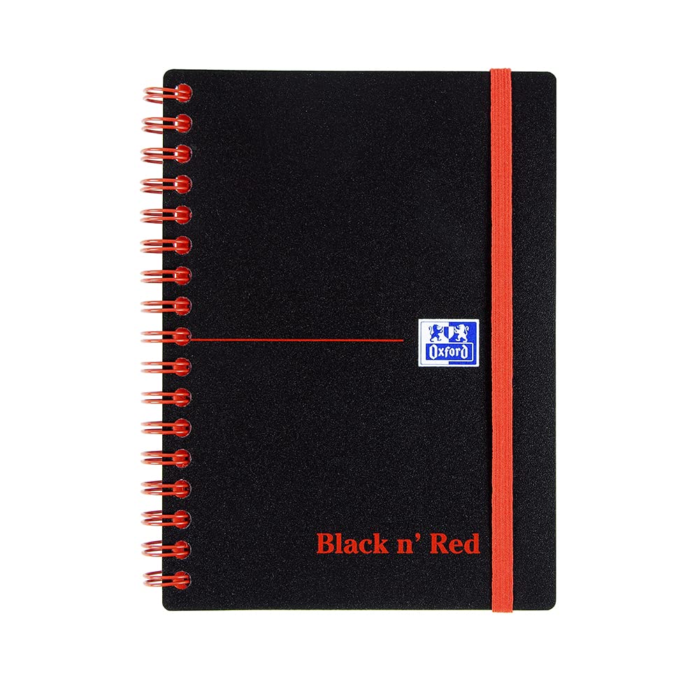 Black n' Red A6 Twinwire Poly Cover Notebook - Black/Red