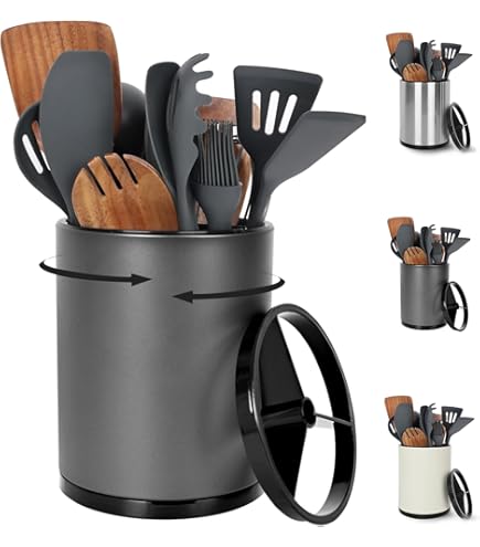 PORTE-USTENSILES POUR COMPTOIR De Cuisine, Porte-couverts En Bois