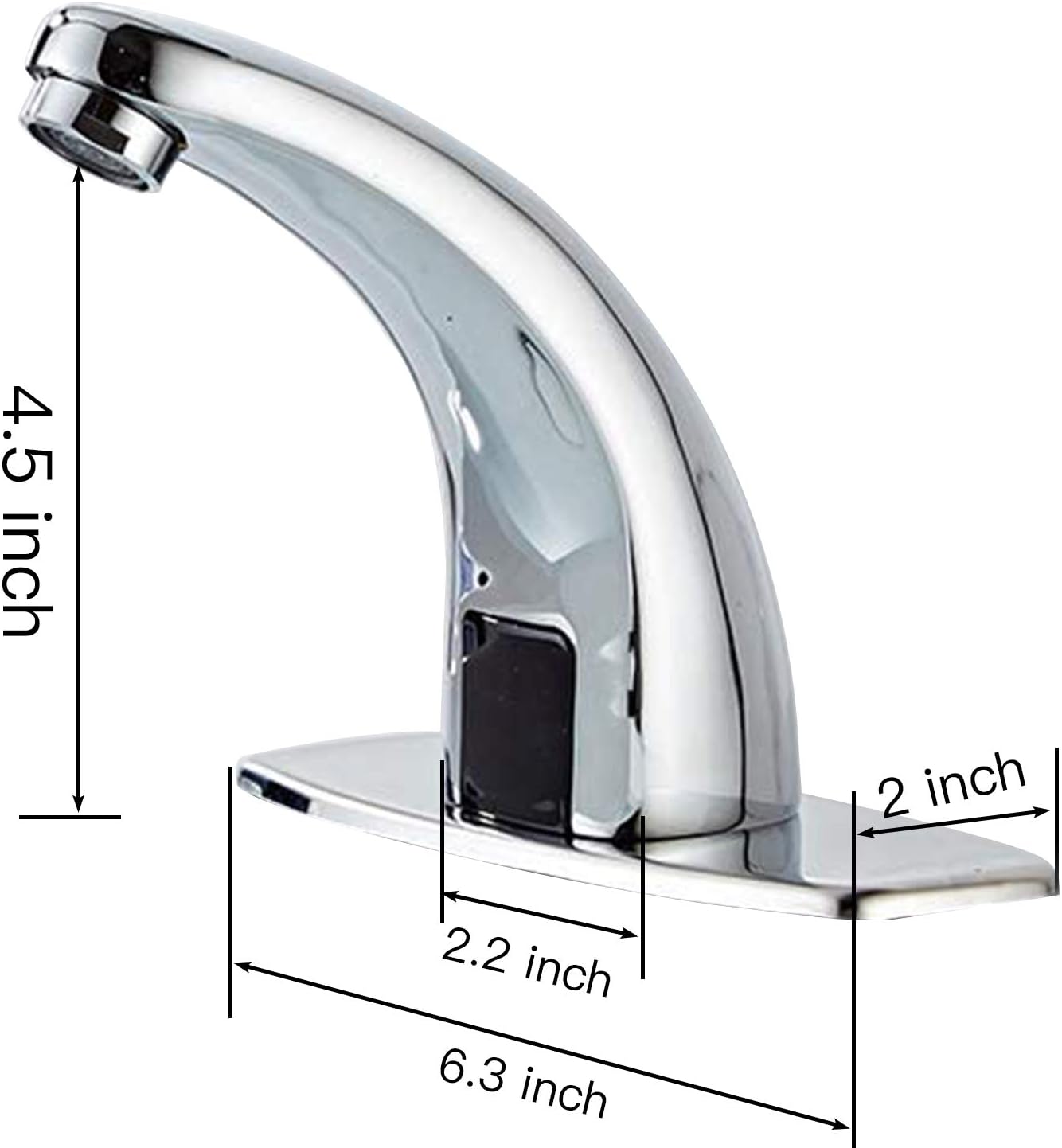 Greenspring Bathroom Faucet Automatic Sensor Touchless Bathroom Sink Faucets with Hole Cover Plate Hands Free Chrome Vanity Faucets Commercial - - 