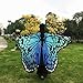 VESNIBA Soft Fabric Butterfly Wings Shawl Fairy Ladies Nymph Pixie Costume Accessory (197125CM, Blue)
