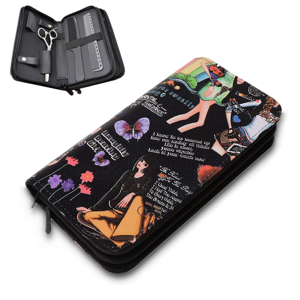 Photo 1 of Hair Scissors Storage Case, Waterproof Hairdressing Tools Storage Bag Hair Salon Scissors Comb Barber Tool Case Pouch for Hairdresser