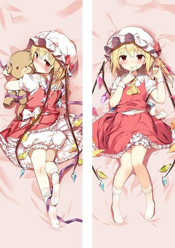 Amazon 東方project フランドール スカーレット 両面プリント ピーチスキン キャラグッズ アニメ 等身大 抱き枕カバー Anime Pillow Cover 180 60cm アニメ 萌えグッズ 通販