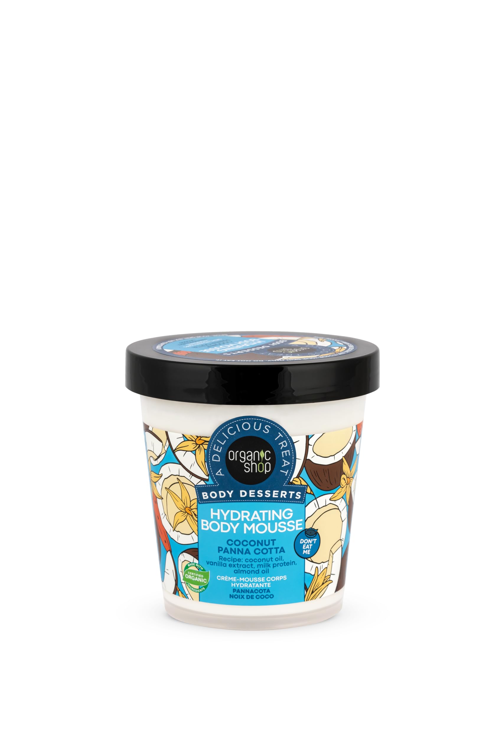 Organic Shop Body Desserts Hydrating Body Mousse Coconut Panna Cotta, 450 ml